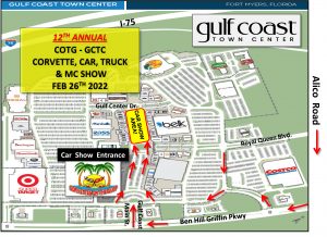Gulf Coast Town Center Map 12Th Annual Open / Vette, Car, Truck & Mc Show